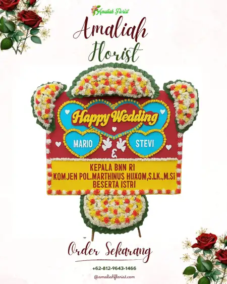 Papan Bunga Pernikahan Bantir